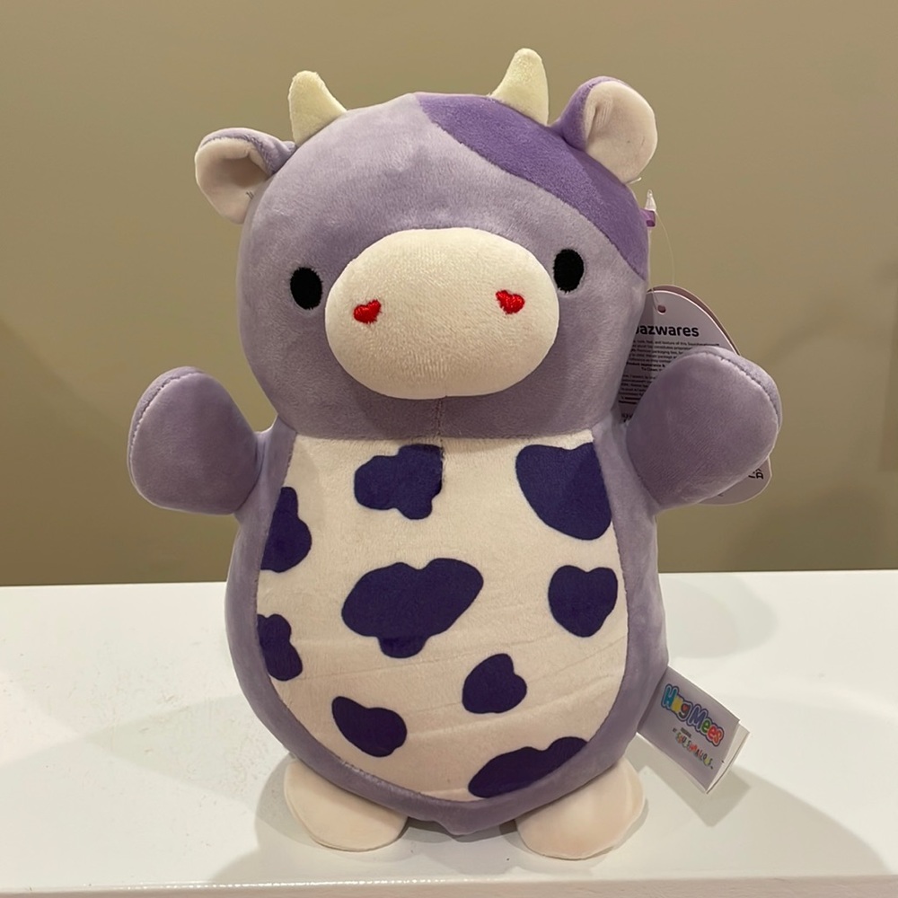 NWT 10” Bubba the Purple Cow Valentine Hugmees Squishmallow